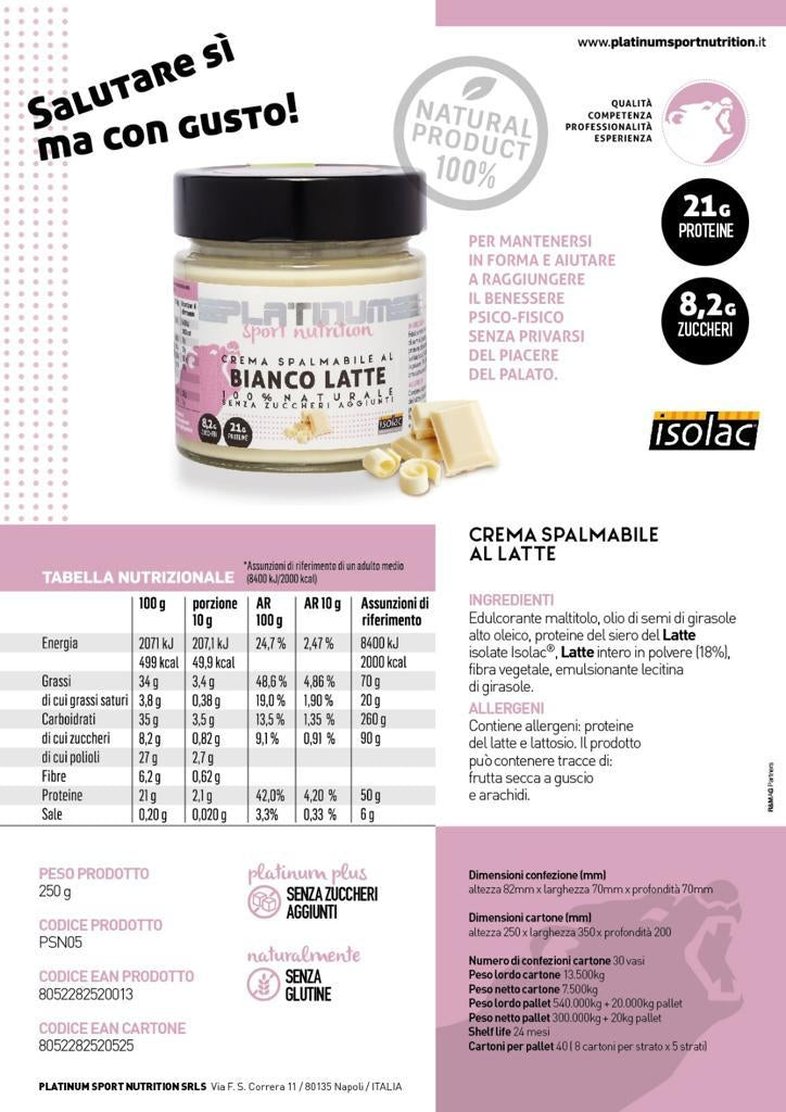 Platinum Crema Spalmabile Bianco Latte – 250g